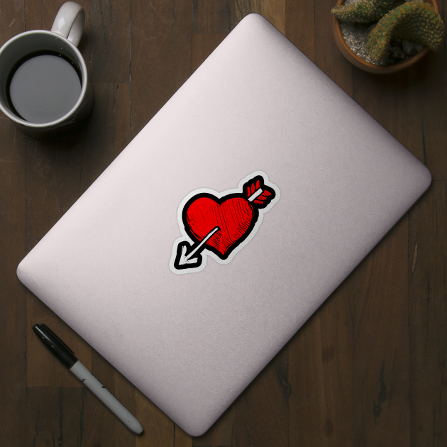 Heart Arrow Love Couple by Shirtbubble